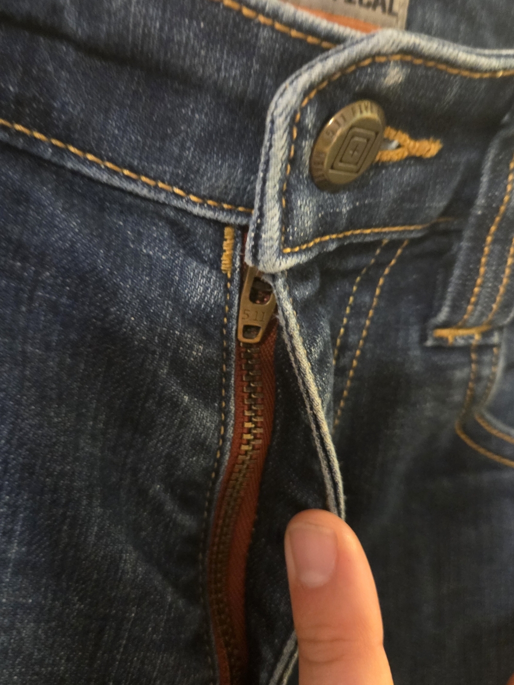 5.11 Tactical Men's Defender Flex Slim Jeans in Dark Blue - Picture 3 of 5